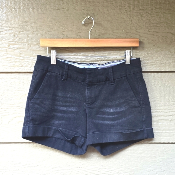 Dear John Black Denim Finnegan Whiskered Roll Cuff Short 28 - Picture 1 of 7
